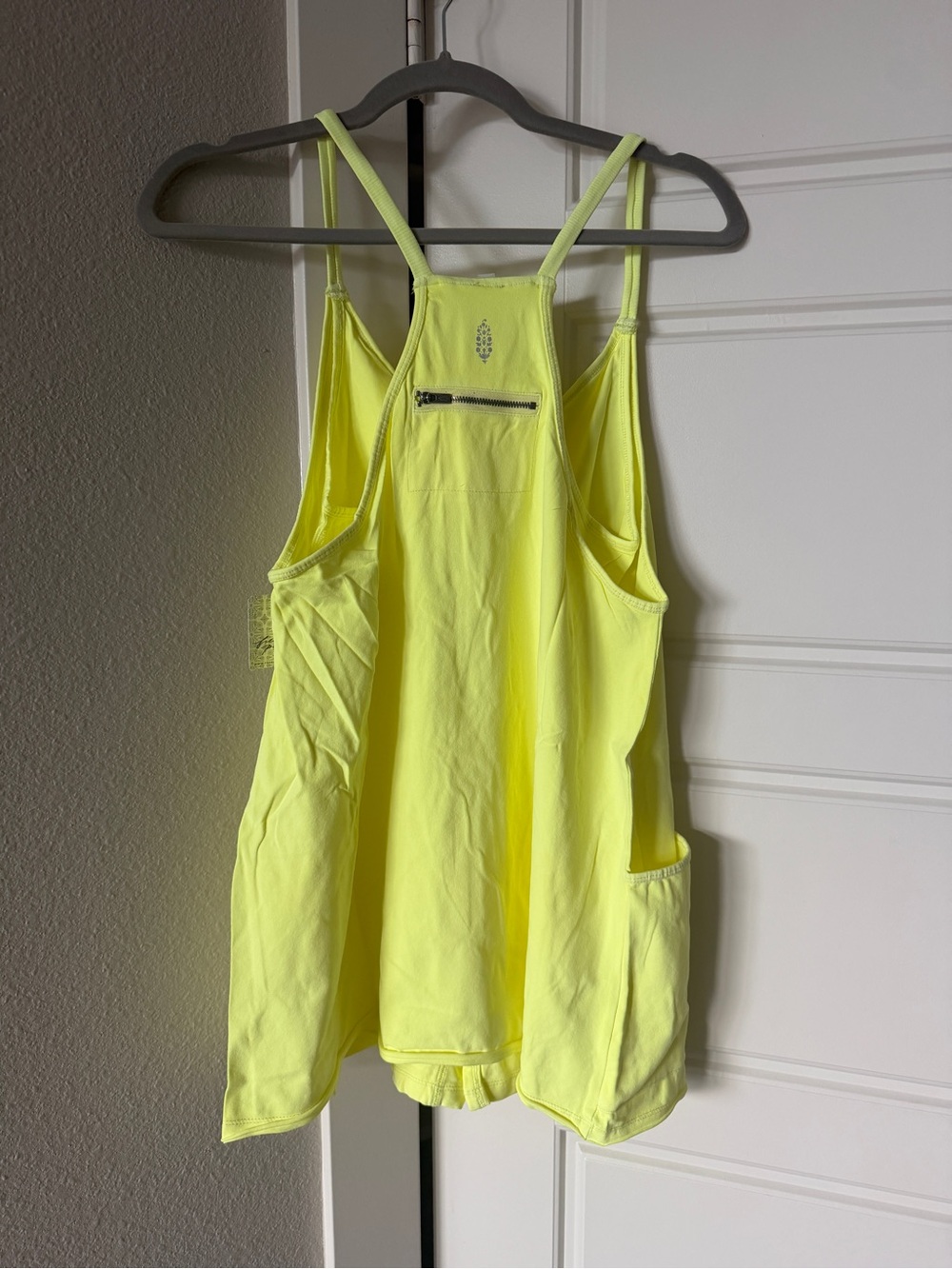 New FP Movement Hot Shot Mini Dress Sour Citrus size small neon - Picture 5 of 6